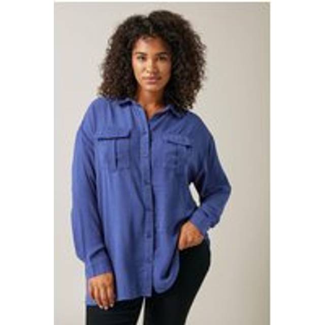 Evans Curve Cobalt Blue Long Sleeve Utility Shirt - 30-32