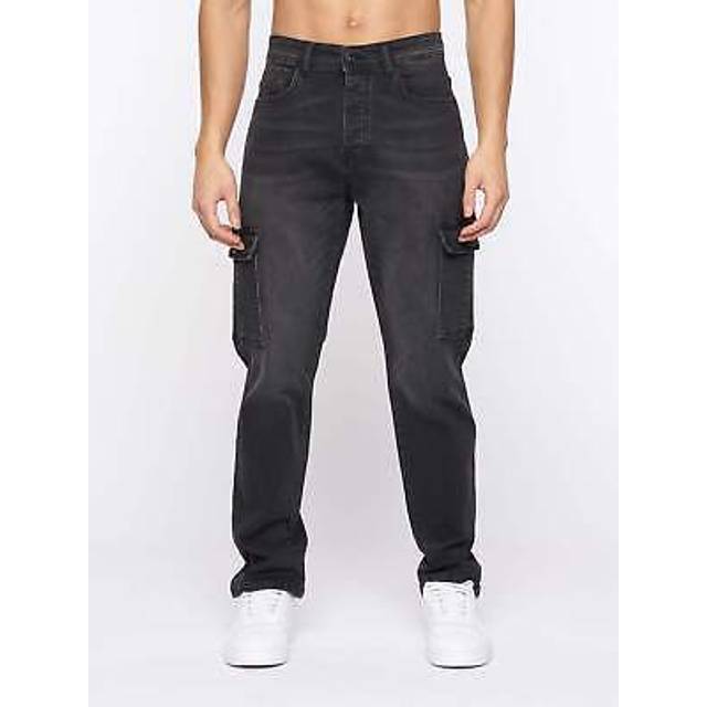 Crosshatch Kremtap Cargo Jeans Men's Trainers  Size:  Colour : Black W30 L30 In Black
