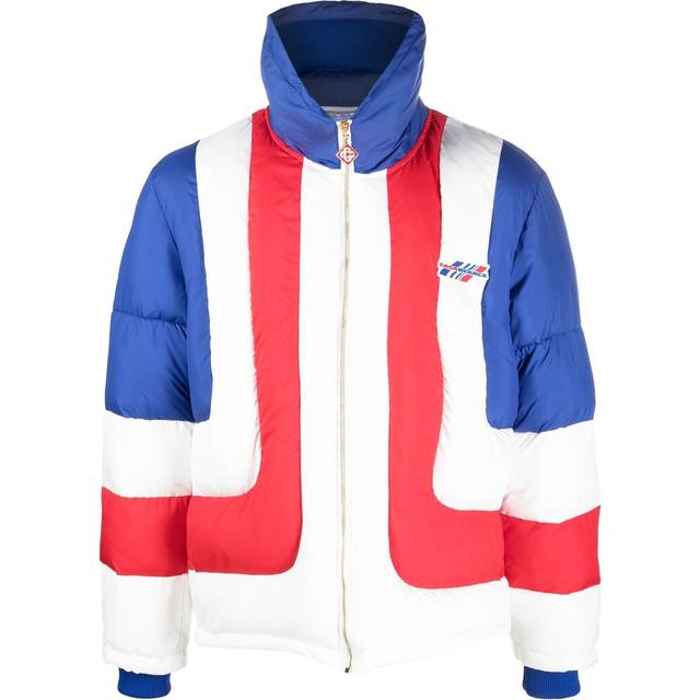 Casablanca - colour-block puffer jacket - men - Nylon/Polyester/Silicone - L - White