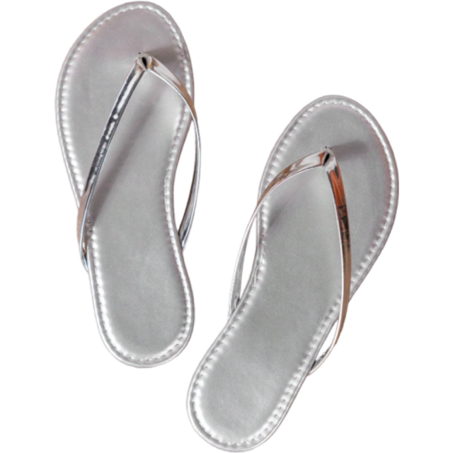 Kvinnors Snygg Platt Sandaler utan Spänne Med Criss-cross Remmar För Strand Och Enkel Bär I Sommar - Silver (CN36,CN37,CN38,CN39,CN40,CN41,CN42,CN43)