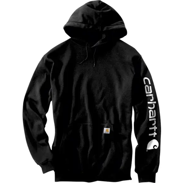 Carhartt Sleeve Logo Hooded Sweatshirt Munkjacka Herr Storlek XL Färg svart