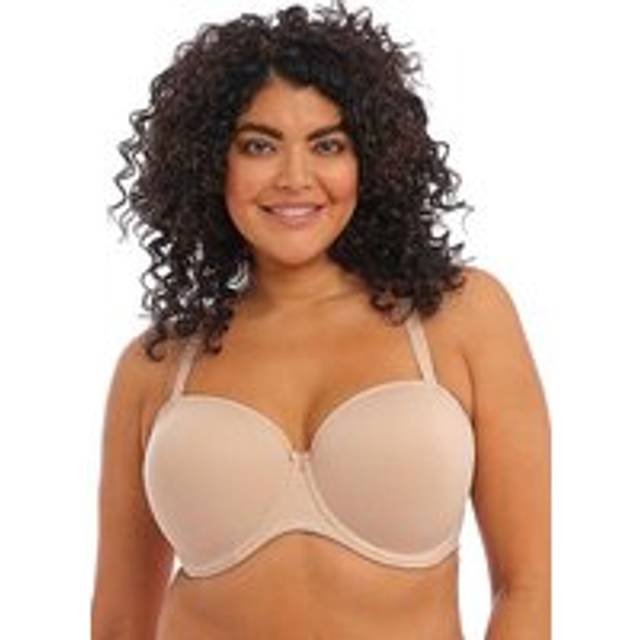 Elomi Womens Smooth Moulded Strapless Bra - Beige Polyamide - Size 40FF