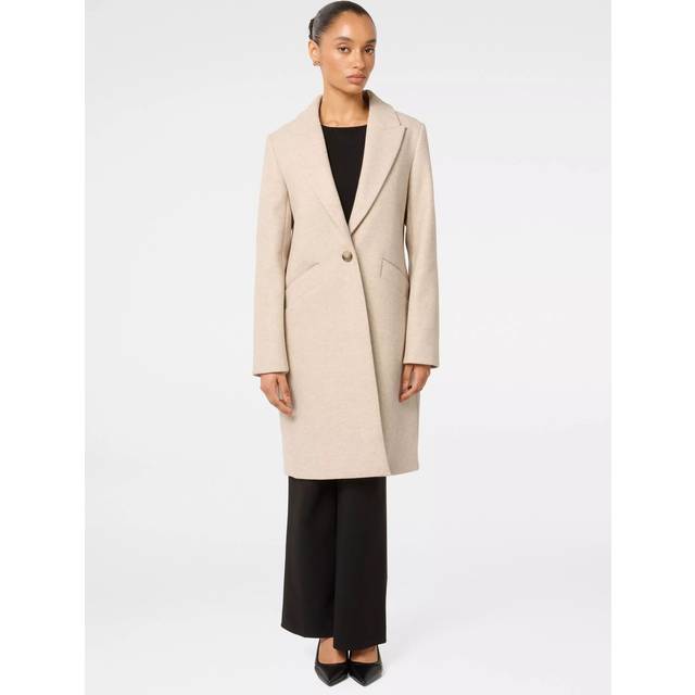 Forever New Petite Bonnie Longline Coatigan, Oatmeal Marle