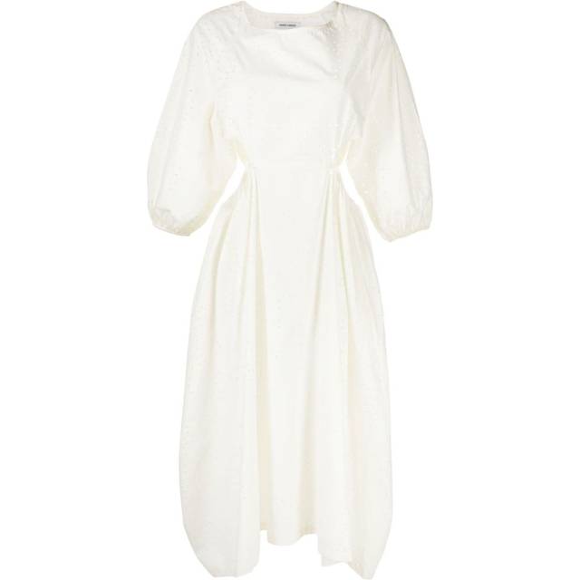 Henrik Vibskov - Delivery broderie-anglaise midi dress - women - Organic Cotton - M - Neutrals
