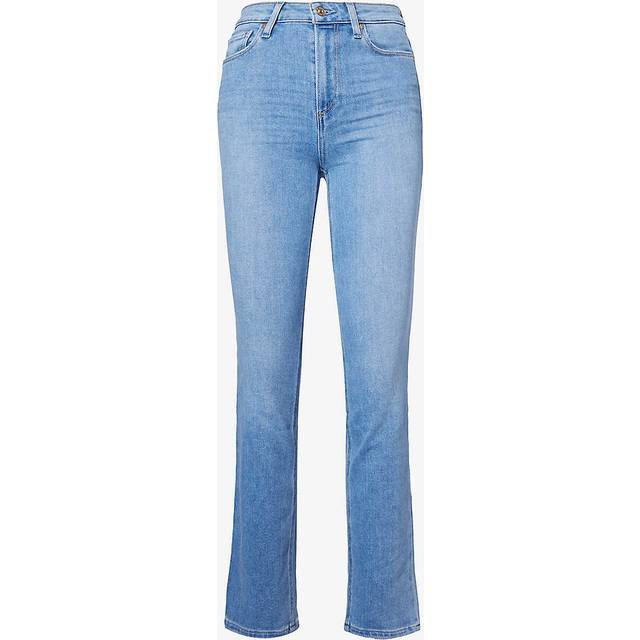 Paige Womens Canvases Cindy Faded-wash Straight-leg High-rise Stretch-denim Jeans 32