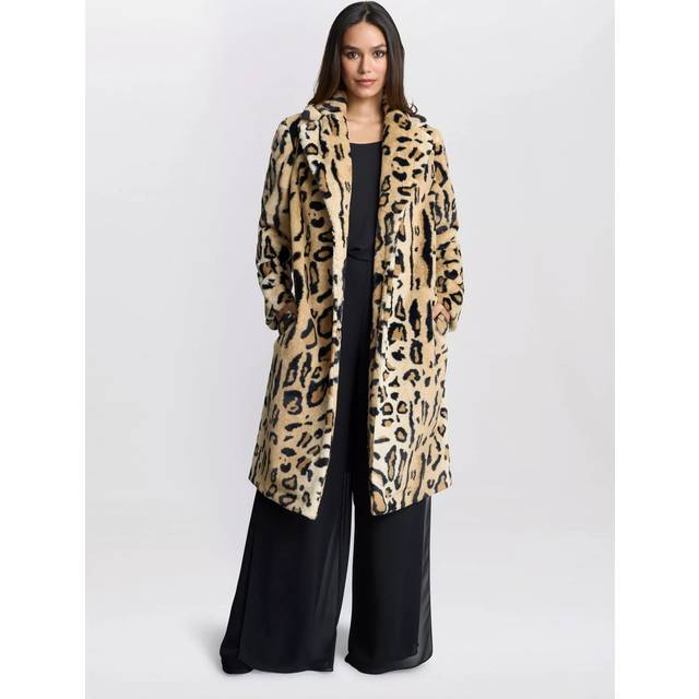 Gina Bacconi Madison Faux Fur Leopard Coat, Multi
