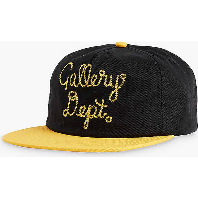 Gallery Dept Mens Blk/gold Yllw Collector Brand-embroidered Cotton Cap 1 Size