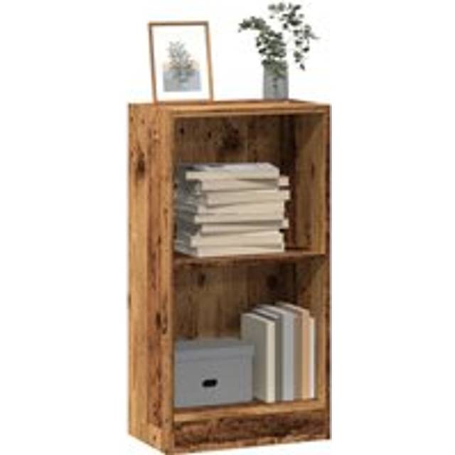 Bookcase Old Wood 40x24x76 cm Engineered Wood - Brown - One Size