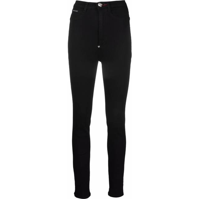 Philipp Plein - Super high-waist skinny jeans - women - Cotton/Elastane/Polyester - 27 - Black