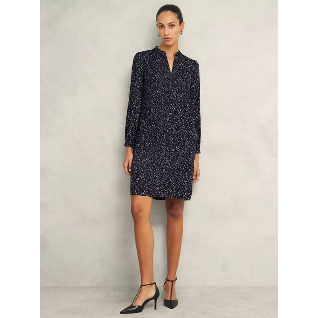 Hobbs Leanna Tunic Dress, Black/Multi