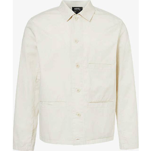Apc Mens Chalk Vianny Cotton-poplin Jacket Xxl - CHALK