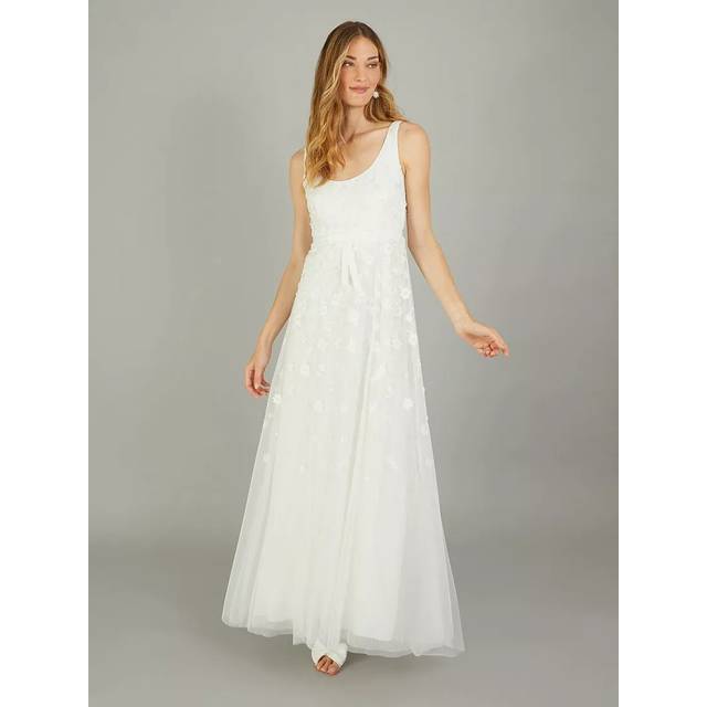 Amelie Embroidered Bridal Dress Ivory - 12