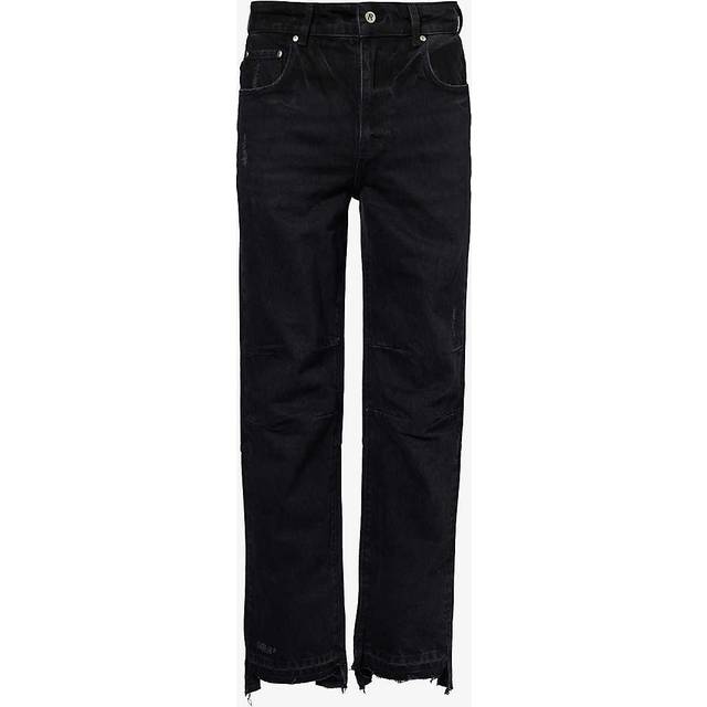 Represent Mens Off Black R2 Raw-hem Straight-leg Jeans 34 - OFF BLACK