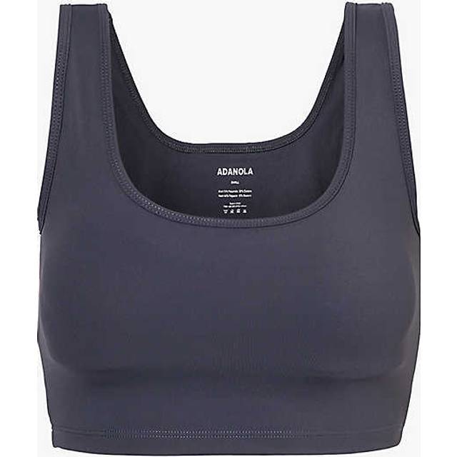 Adanola Womens Midnight Blue Ultimate Square-neck Stretch-woven Sports Bra Xs - MIDNIGHT BLUE