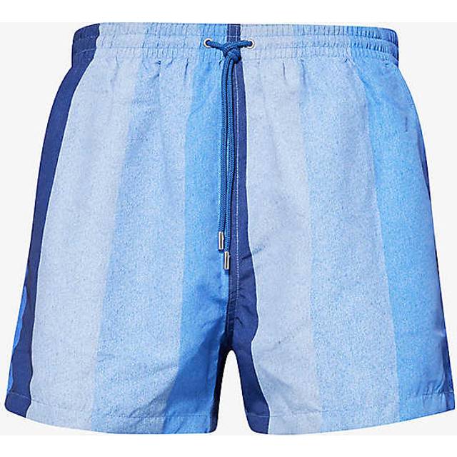 Paul Smith Mens Vy Big Strip Graphic-print Swim Shorts M - NAVY