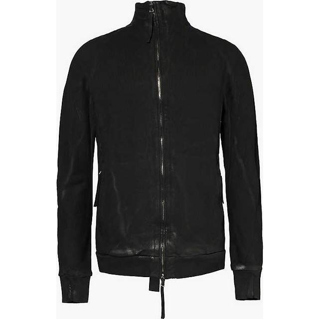 Boris Bidjan Saberi Mens Black Faded-wash Funnel-neck Organic-cotton Jacket L - BLACK