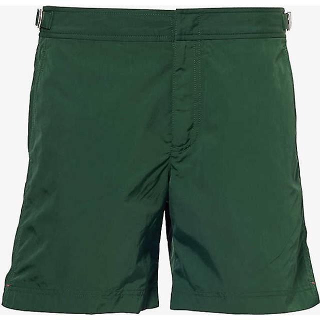 Orlebar Brown Mens Amazonian Green Bulldog Logo-tab Regular-fit Swim Shorts 32