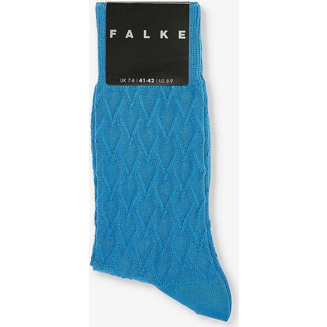 Falke Mens Utical Classic Tale Logo-print Cotton-blend Knitted Socks 5.5-6.5 - NAUTICAL