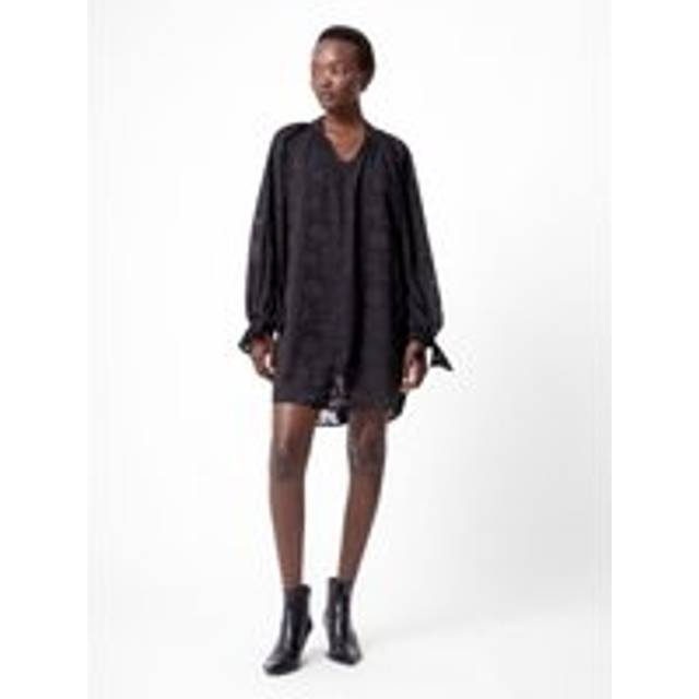 Devore Boho Mini Dress Black