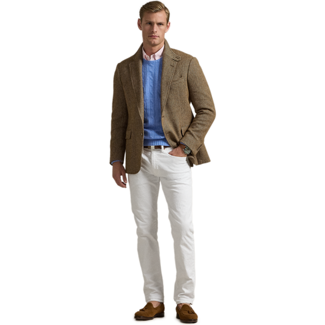 Polo Ralph Lauren – Sullivan – Vita jeans med smal passform och ikonlogga-Vit/a