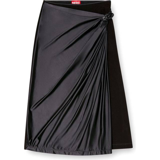 Diesel - O-Silv midi skirt - women - Cotton/Elastane - S - Black
