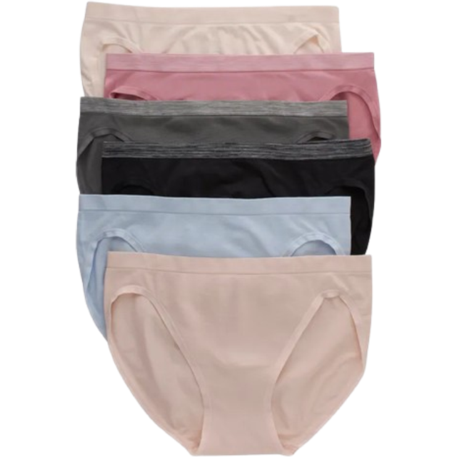 Hanes Pack  ComfortFlex Fit Panties  Seamless Underwear for Women  6-Pack  Assorted Colors  Medium