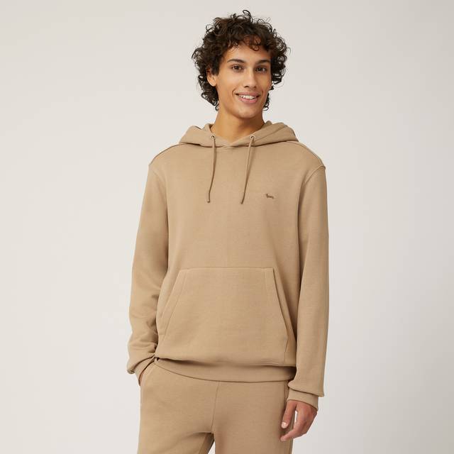 Harmont & Blaine, Round-neck Knitwear, male, Beige, S, Beige Jumper with Ribbed Trims