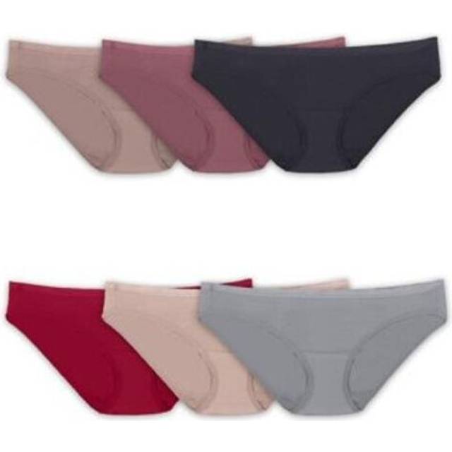 Fruit of the Loom 885306993795 Ladies Microfiber Bikini Panty Underwear, Assorted Color - Size 4 - Pack of 6