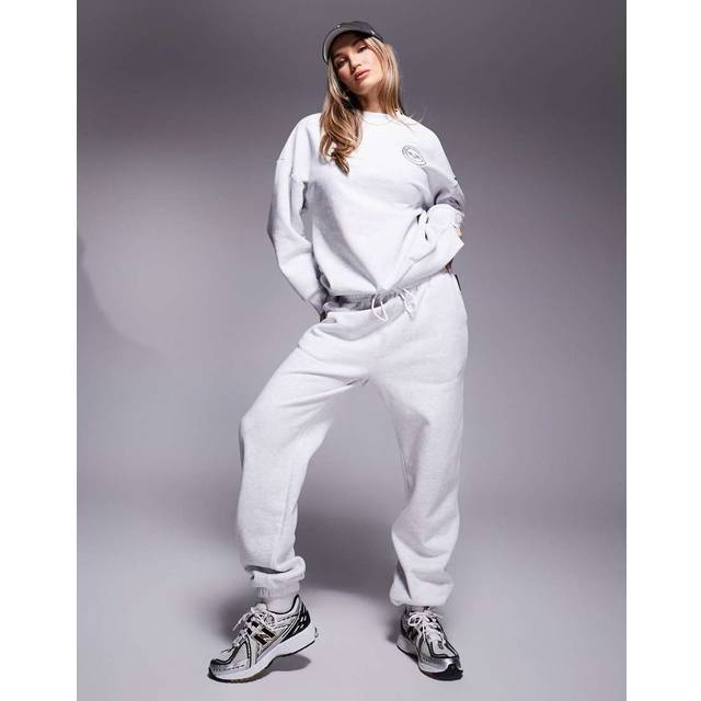 South Beach Women's Borg Fleece Lined Grey Cuffed Joggers New Look - S