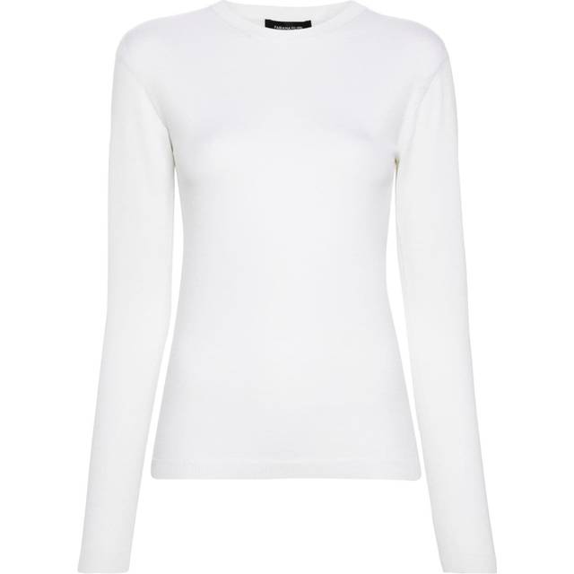 Fabiana Filippi - fine-knit sweater - women - Polyester/Merino - 38 - White