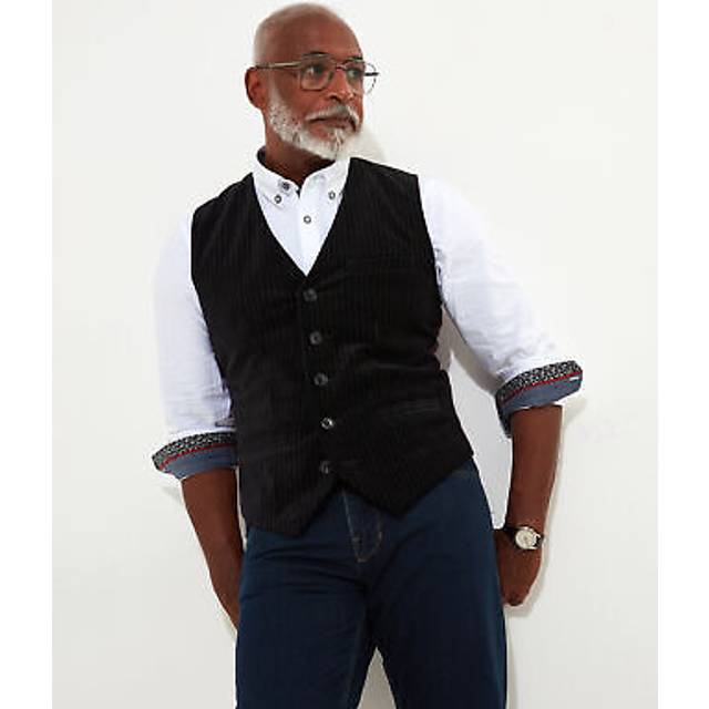 Men's Rockstar Waistcoat - Size 40 - Black - by Joe Browns