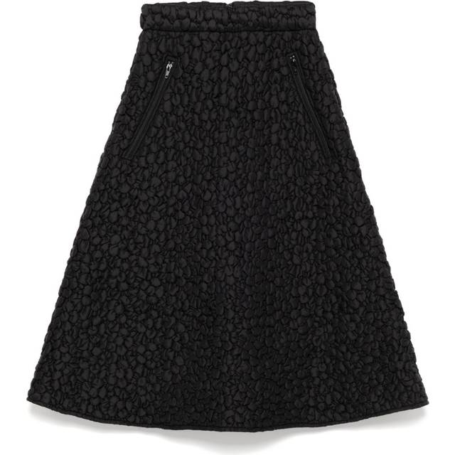 Melitta Baumeister - quilted A-line skirt - women - Nylon - 6 - Black