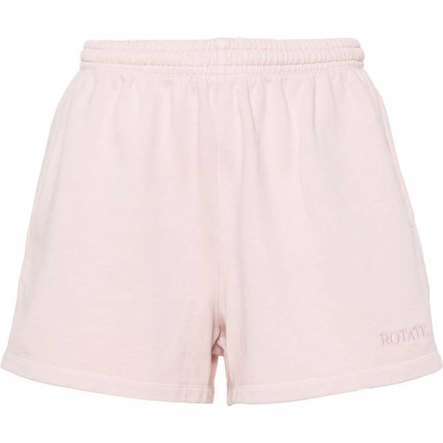 ROTATE BIRGER CHRISTENSEN - logo-embroidered track shorts - women - Organic Cotton - L - Pink