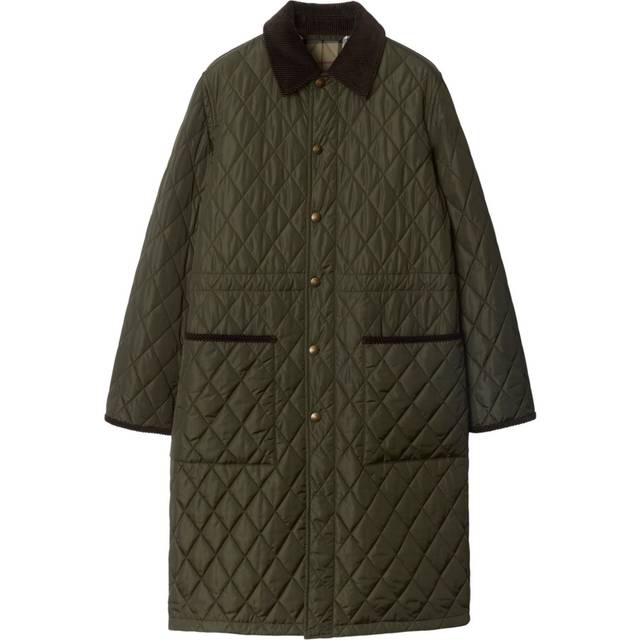 Burberry - quilted car coat - women - Cotton/Polyamide/Cotton/Polyester - L - Green