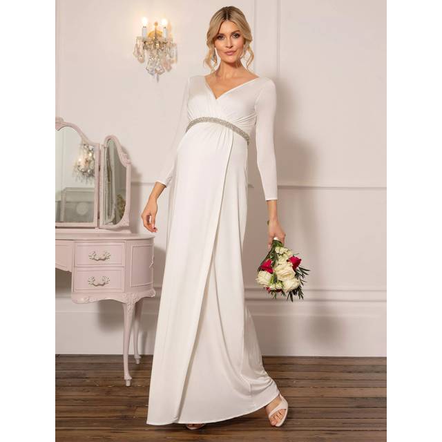Tiffany Rose Isabella Hidden Split Maternity Wedding Dress, Ivory