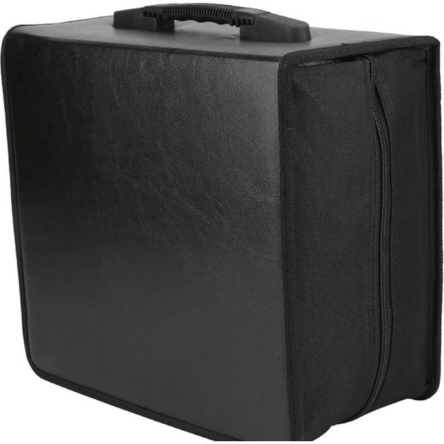 TEMU Disc Carry Case 400 Disc Capacity Holder Protector Cd Dvd Wallet Storage Bag Cd Dvd Storage Cd Case (black)
