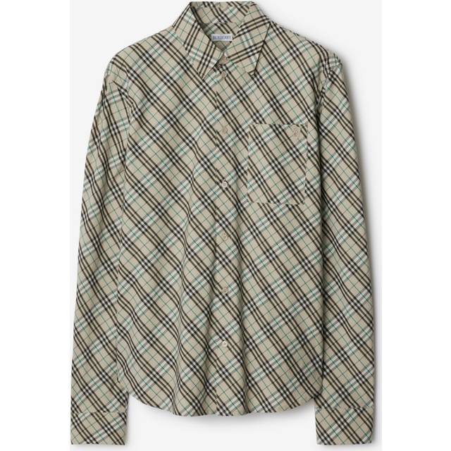 Burberry, Skjorta, Herr, M, Bomull, Stiliga Skjortor Kollektion - beige (M)