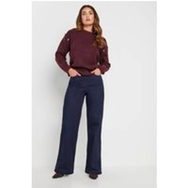 Lts Tall Dark Indigo Blue Wide Leg Jeans Ex Ex Long > 8 Lts | Tall Women's Wide Leg Jeans - Ex Ex Long 8