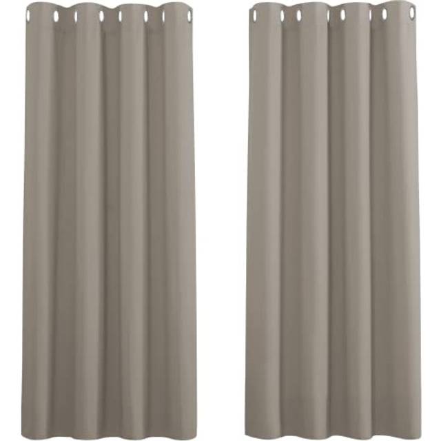 PONY DANCE Thermal Bedroom Curtains - Caravan Privacy Curtains Soundproof Eyelet Top Decorativa Living Room Drapes Blackout for Office, Meeting Room,