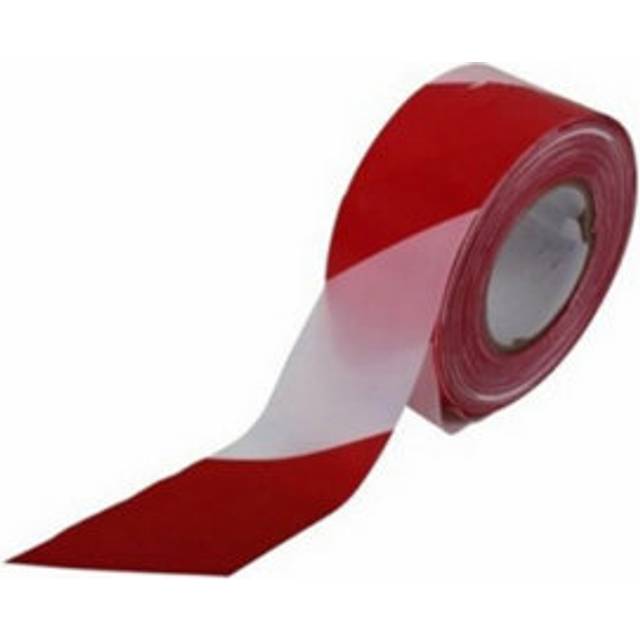 Rodo Non-Adhesive Striped Warning Tape One Size white/red