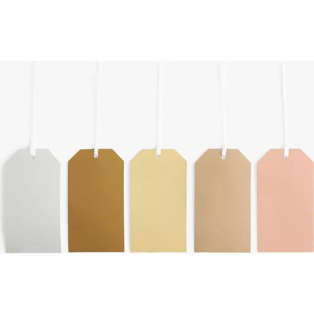 John Lewis Metallic Luggage Gift Tags, Pack of 5