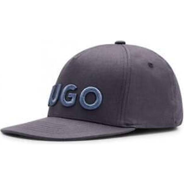 Hugo Mens Open Blue Logo-embroidered Flat-visor Cotton Baseball Cap S/m - OPEN BLUE