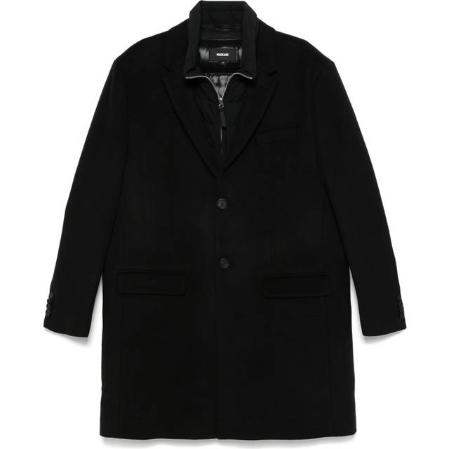 Mackage - Skai coat - men - Duck Down/Feather/Recycled Nylon/Viscose/Wool/Lambskin/Polyester - 48 - Black