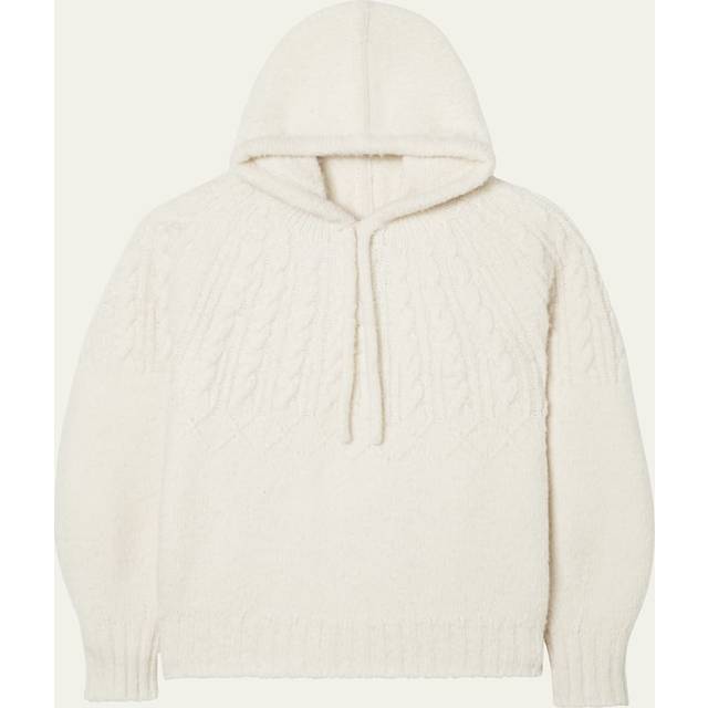 Guest In Residence - Cloud Cable-knit Wool-blend Hoodie - Cream - small