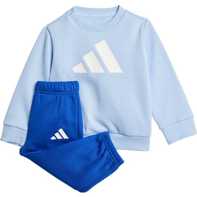 adidas Sportswear Infant Unisex Essentials Crew And Joggers Set - Blue, Blue, Size 2-3 Years - 2-3 YEARS