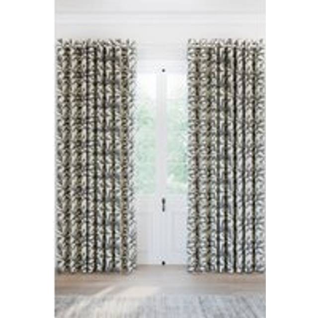 'Leni' Cotton Lined Curtains - Light Beige - 228cm width x 228cm drop