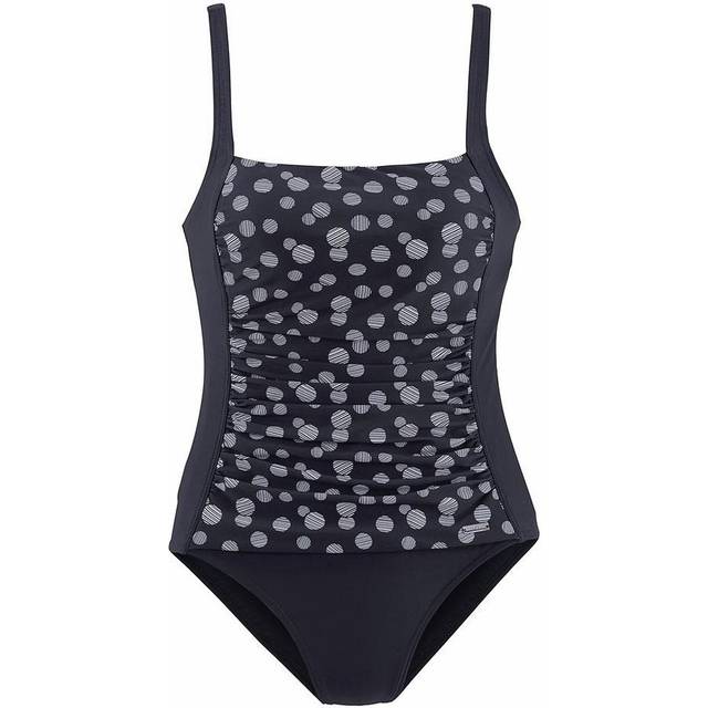 LASCANA Polka Dot Print Swimsuit - Navy