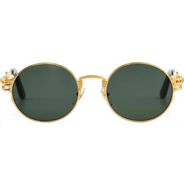 Jean Paul Gaultier Double Resort Sunglasses in Gold - Metallic Gold. Size all. (all)