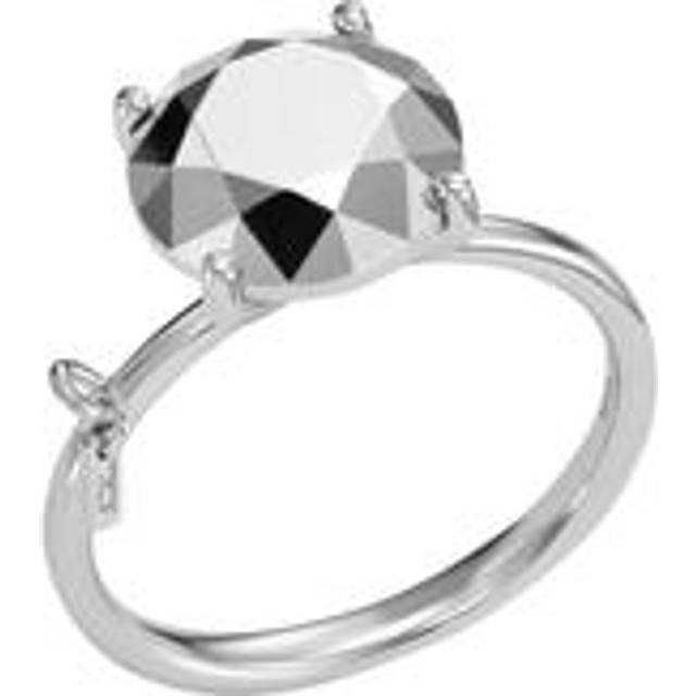 Diesel - Bague en argent sterling taille diamant - Bagues - Mixte - Gris argenté