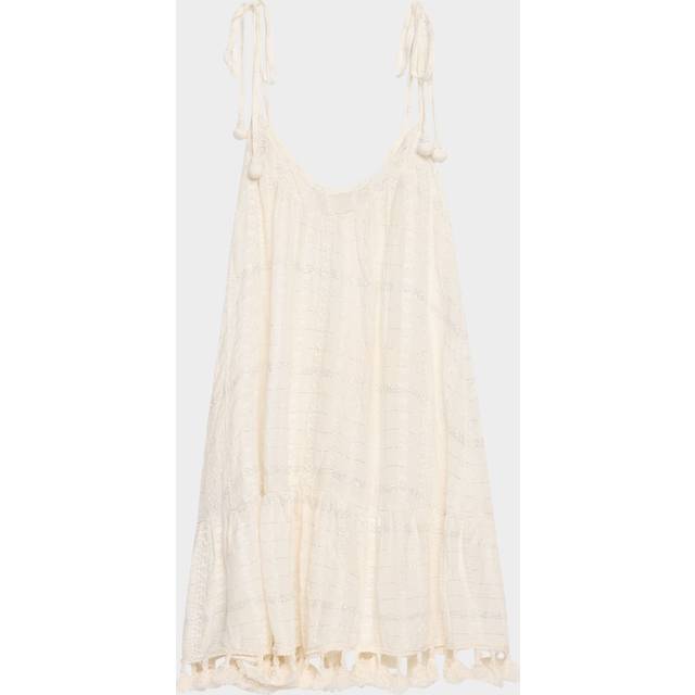 Jaxson Tassel-Trim Mini Dress - WHITE STRIPE - Medium